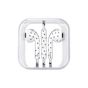 Type-C Wired In-Ear Earphones Star Dot Pattern Headphones with <b>Microphone</b> Semi-In-Ear Music Earbuds - Product Image 1