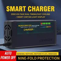 Chargeur de batterie au plomb-acide adaptatif 48V 40-45AH avec 7 LED pour la charge de voitures - gzrapid