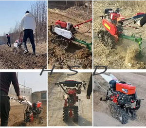 Motoculteur multi-attaches avec charrue, râteau et désherbeur interchangeables pour un travail agricole polyvalent - Product Image 5