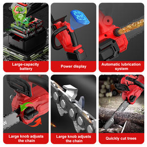 12 इंच कॉर्नलेस इलेक्ट्रिक चेनसॉ बैटरी संचालित ट्री ट्रिमिंग टूल पोर्टेबल चेन लकड़ी काटने की मशीन - Product Image 4