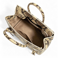 Échantillon Gratuit – Sac Fourre-tout Décontracté pour Femme, Motif Serpent, Grande Capacité, Étanche, Portable, avec Logo Personnalisé