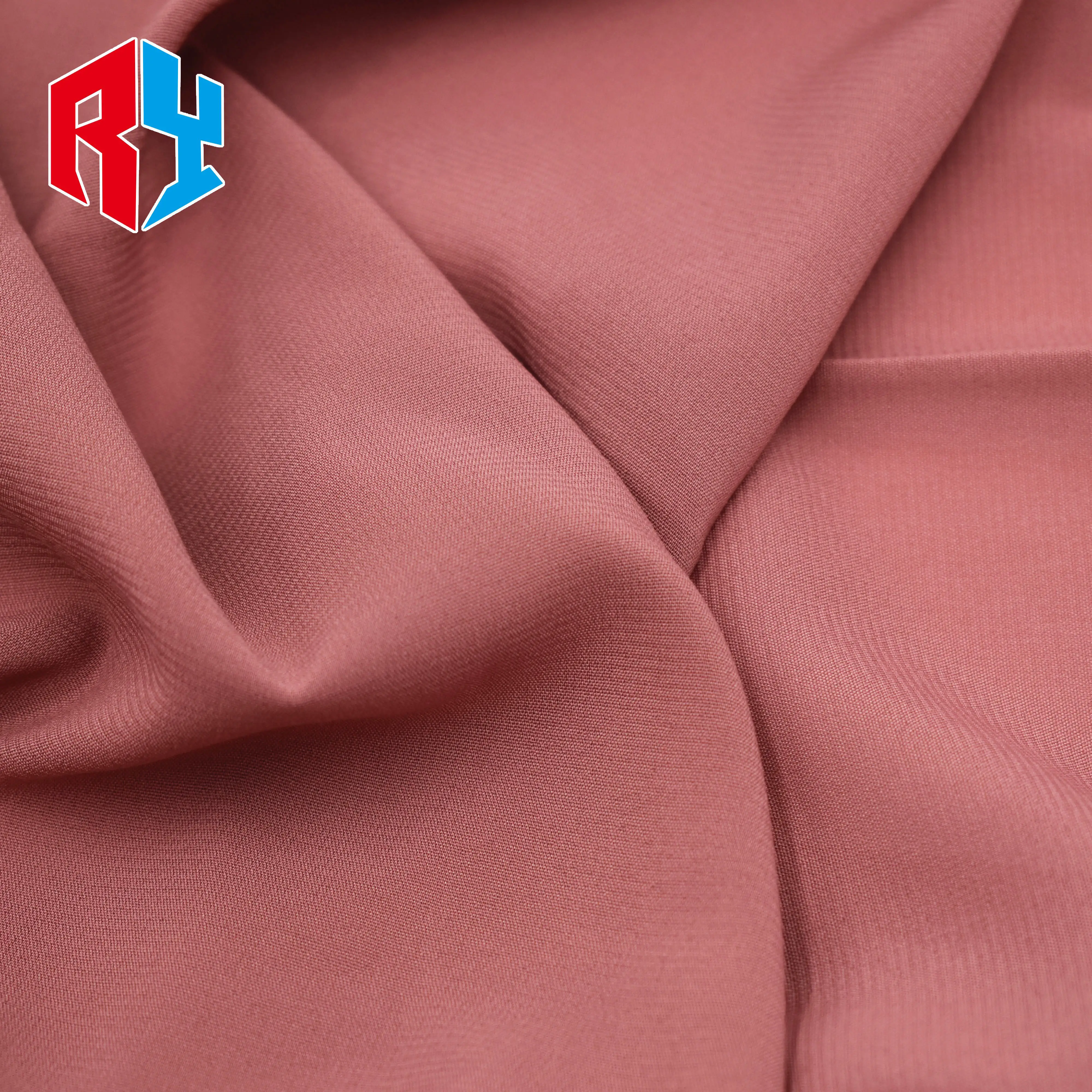 कारखाने चीन थोक गुलाब लाल चियन कपड़े के लिए लुभावनी और आरामदायक पॉलिएस्टर कपड़े