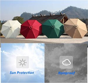 Parasol de jardin moderne en aluminium avec macramé, éclairage solaire LED 3M, idéal pour la cour et la plage - Product Image 5