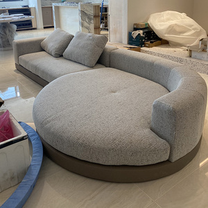 Nhà Sản Xuất Hiện Đại Vải Lanh Tùy Chỉnh Ghế Sofa Đồ Nội Thất Modular Góc Sang Trọng Cắt Ghế Cho Phòng Khách Lớn Vòng Sofa - Product Image 6