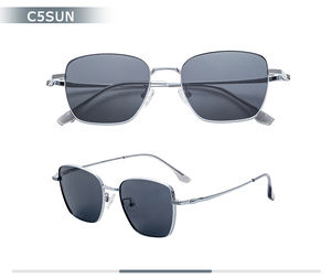 Venta al por mayor medio titanio gafas de sol marcos de gama alta óptica lentes polarizadas Durable <span class=keywords><strong>Tac</strong></span> personalizado cómodo ajuste gafas de sol - Product Image 5