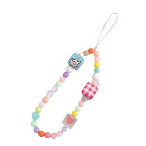 Nueva Cadena <span class=keywords><strong>para</strong></span> Teléfono con Diseño de Conejo Cuadrado Pintado e Impreso, <span class=keywords><strong>Correa</strong></span> Corta con Cuentas, <span class=keywords><strong>Correa</strong></span> de Muñeca Anticaída, Accesorio Colgante, Pulsera, Venta al por Mayor - Product Image 5