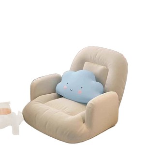 Sofá Puff Ovalado de Tela Europea Moderna, Sillón Reclinable de Una Plaza, Funda Extraíble, Cojín Suave para Sala de Estar, Dormitorio, Hotel - Product Image 1
