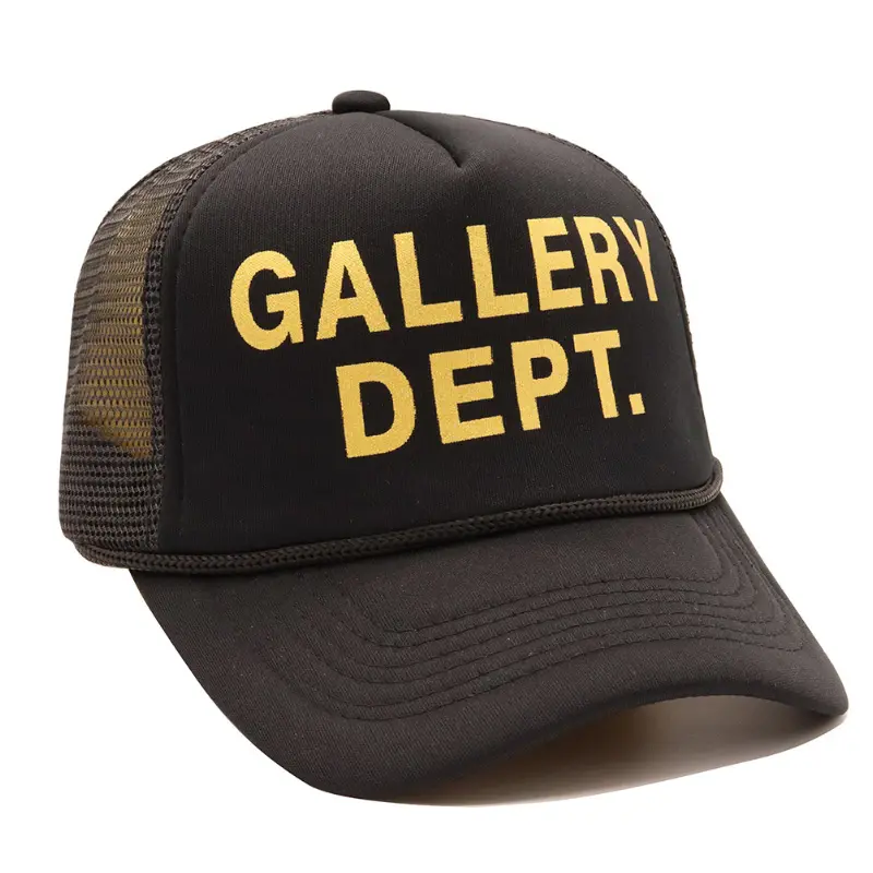 5 पैनल ट्रूकॉलर हैट कस्टम मुद्रित लोगो गैलरी विभाग पुरुष टोपी रस्सी के साथ ट्रूकॉलर टोपी