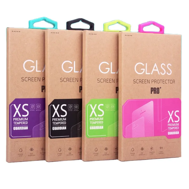 Custom Retail Screen Protector Papier Verpakking Dozen Gehard Glas Verpakking Voor Glazen Screen Protector Pakket