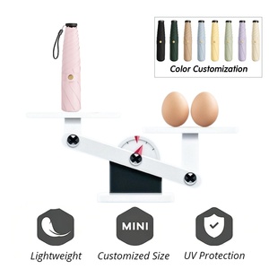 Wholesale Custom 5-Rib Carbon Fiber Ultra-<b>Light</b> Mini Folding Umbrella 103g Featherweight Compact Sun & Rain <b>Parasol</b> Umbrella - Product Image 2