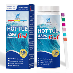 Tiras reactivas Vansful para spa y jacuzzi, 100 unidades, 6 en 1, prueba de calidad del agua para piscinas y spas - Product Image 1