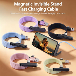 สายชาร์จเร็ว 60W รุ่นยอดนิยม พร้อมแท่นวางโทรศัพท์ แบบ Type-C to Type-C สายถัก ชาร์จเร็ว 60W สำหรับ iPhone 18 17 <span class=keywords><strong>Pro</strong></span> Max - Product Image 5