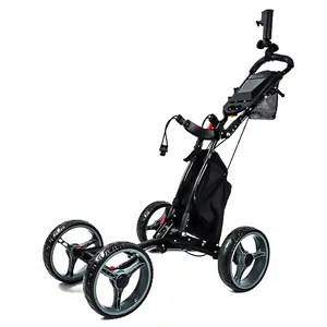 Golf Push Pull Cart with Seat, Lightweight Foldable Collapsible 3 Wheels  Golf Push Cart, Golf Trolley with Foot Brake, Adjustable Umbrella Holder 