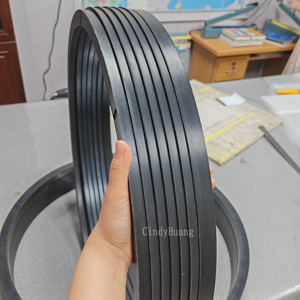 Joint d'étanchéité de piston en caoutchouc combiné groupe V renforcé de tissu MERK. Étanchéité des cylindres hydrauliques combinés standard EL - Product Image 1