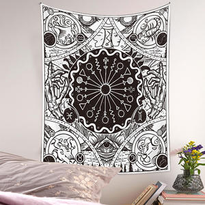 Neuankömmling Polyester Stoff gedruckt Gothic Mandala <span class=keywords><strong>Tarot</strong></span> Wandteppich Wandbehang für Wohnzimmer - Product Image 5