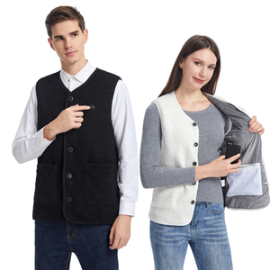 Chaleco Térmico USB Personalizado para <span class=keywords><strong>Hombre</strong></span>, 16 Zonas de Calor, Chaqueta de Invierno Eléctrica, Forro Polar Sherpa, Cierre de Botones, Chaleco Calefactor para Exteriores - Product Image 1