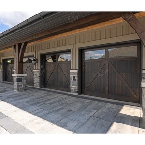 <span class=keywords><strong>Porte</strong></span> <span class=keywords><strong>de</strong></span> <span class=keywords><strong>garage</strong></span> sectionnelle automatique motorisée à double battant en acier isolé moderne pour maison ou villa - Product Image 1