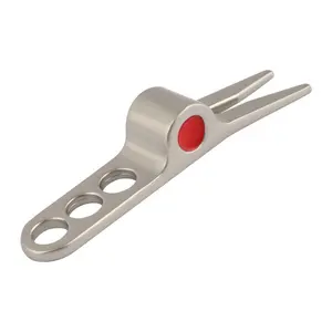 Zinklegering Tweeledige Vorken Pivot Divot Tool Golf Divot Reparatie Tool Golf Divot Tool