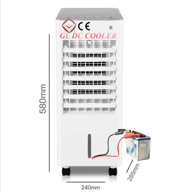8L Battery Powered  DC/AC Model Remote Control Portable Air Cooler Rechargeable Air Conditioner for Home Household Office Room