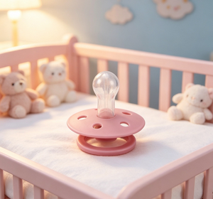 Sucette pour bébé en silicone médical de qualité supérieure, de forme gourde, sans BPA, écologique, avec poignée et circulation d'air à débit variable - Product Image 4