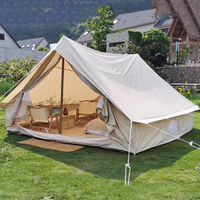 Tente de glamping confortable et imperméable pour l'extérieur, grande capacité, 4 saisons, pour les grandes familles