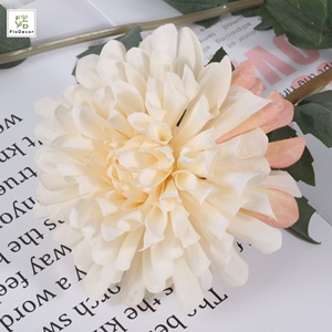 Fleur de Dahlia Artificielle en Soie à 2 Têtes, Bords Brûlés, Décoration de Table pour <span class=keywords><strong>la</strong></span> Maison, Centre de Table pour Hôtels, Mariages et Fêtes - Nouveauté Tendance - Product Image 6