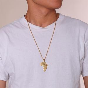 RFJEWEL-collar de Cruz de Ojo de Horus para hombre y mujer, de acero inoxidable, joyería antigua egipcia - Product Image 5