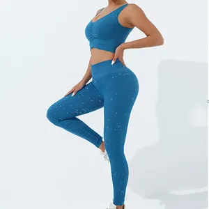 Obral 2024 Set 2 buah Bra berlipat Sensual Premium celana olahraga lari pantat Set Fitness Wanita