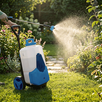 Carrito Pulverizador a Batería de 20L, Pulverizador Eléctrico con Ruedas Nuevas, Tanque Pulverizador de Jardín Inalámbrico de 3.1L/Min