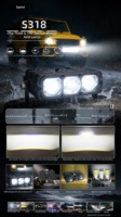 Projecteur laser à trois yeux W5S, faisceau puissant, blanc naturel, super lumineux, 20000LM, 170W, OE TS200008, 12V, éclairage pour voiture et moto