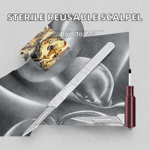 Cuchillas de Bisturí Quirúrgicas de Acero al Carbono de Grado I con Certificación CE de la Marca Daddy D Pro DDP, Estériles, Reutilizables, Seguras para Uso Médico - Product Image 2