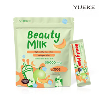 Expédition Rapide Vente en Gros Poudre de Boisson en Sachet au Collagène, Glutathion et Vitamine D au Melon Hami, 10 Bâtonnets, pour l'Éclat de la Peau et la Beauté des Femmes