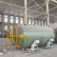 Réservoir de stockage industriel de grande capacité en fibre de verre GRP FRP anti-corrosion pour l'eau, les acides, les alcalis et les eaux usées avec dimensions personnalisées