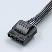 Cable divisor de fuente de alimentación de 6 pines a 4 pines grandes, totalmente modular, 1 a 4, para la serie RM X, paquete de 4, 750 mm, cable de alimentación para PC, OEM