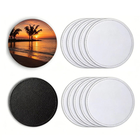 Sous-verres ronds vierges pour sublimation, personnalisables avec votre image, antidérapants pour bar et tasses à café