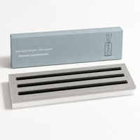 Coffret Cadeau 3 Pièces Bougies d'Aromathérapie Série Bougies Éternelles Mèches en Acier Inoxydable Porte-Bougie Rechargeable Décoration Cadeau