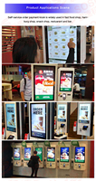 Kios mesin penjual Mini kustom Stan pembayaran multifungsi dengan pemindai kode QR dan Printer