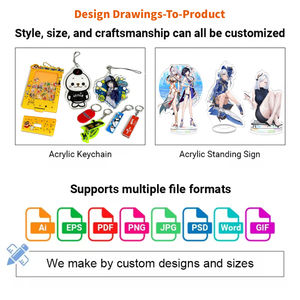 OEM logotipo personalizado impreso soporte acrílico encantos al por mayor <span class=keywords><strong>dibujos</strong></span> animados <span class=keywords><strong>Anime</strong></span> transparente acrílico Standees - Product Image 3