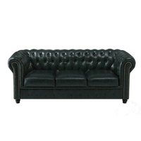 Amerikanisches Echtleder Modulares Dreisitzer-Sofa-Set Modern Günstig für Villa Zuhause Schule