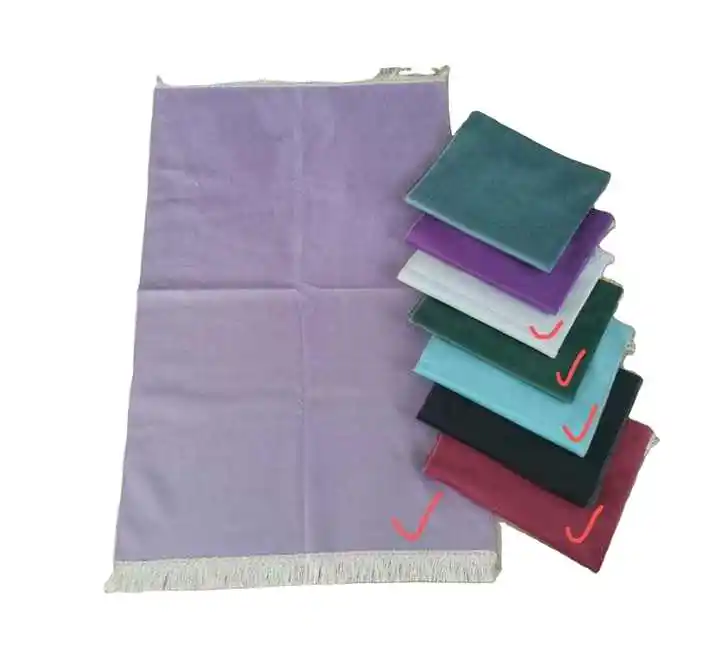 Travel Folding type dutch velvet muslim prayer rug for Ramadan Gifts