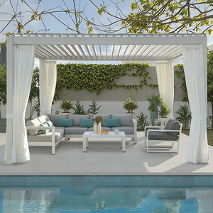 Eléctrico inteligente de lujo terraza pérgola pabellón kits jardín al aire libre de aluminio Guangdong impermeable 3x6 <span class=keywords><strong>metal</strong></span> - Product Image 6