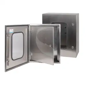 Factory Outlet 300*250*200mm Stainless Steel Enclosure IP66 Metal Box With Inner Door Electrical Distribution Box