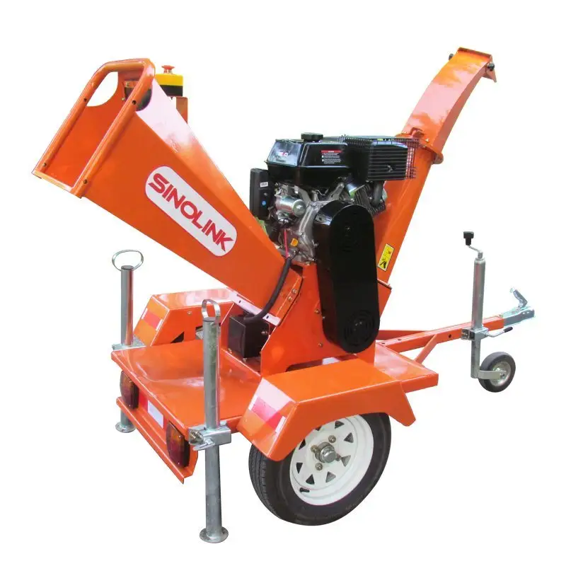 ATV benzinli motor ağaç kesme odun parçalayıcı yok odun yarma makinesi, 15HP, benzin, 120mm, elektrikli Start yakacak odun işlemci