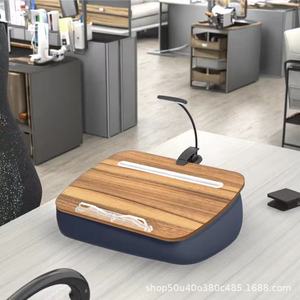 Wooden Lazy Lap <b>Desk</b> <b>Solid</b> <b>Wood</b> Multi Functional Reading Bookshelf Office Pillow Sleeping Wedge Support For Bed <b>Desk</b> Use - Product Image 5
