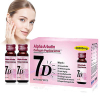 Boisson au collagène et à l'alpha-arbutine 60000mg 7D 50ml 8pcs Éclaircissant Antioxydant Anti-âge Réparation cutanée Soin de beauté pour adultes OEM