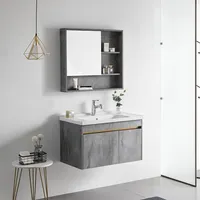 Новая модель 2020 года от фабрики chaozhou, фанерный материал, мебель для ванной комнаты, настенная вешалка темно-серого цвета с каменным узором