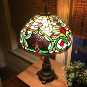 โคมไฟตั้งโต๊ะ Tiffany Cherry Tomato โมเดิร์น LED กระจกสีลายแม<span class=keywords><strong>ล</strong></span>งปอแดง ตกแต่งห้องนั่งเล่น ป้องกันสายตา - Product Image 3