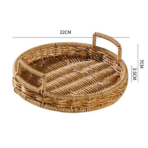 <span class=keywords><strong>Cesta</strong></span> de pan creativa de escritorio, plato redondo de fruta para el hogar, plato de té de la tarde, plato de <span class=keywords><strong>desayuno</strong></span>, <span class=keywords><strong>cesta</strong></span> de almacenamiento - Product Image 6