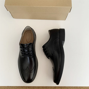 Zapatos de cuero de primera calidad para hombre, zapatos formales de vestir, zapatos de cuero genuino, cómodos, perforados, transpirables, suela suave - Product Image 4