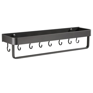 Gun Gray Space Zinc Alloy <b>Corner</b> Bathroom Rack <b>Standing</b> Toilet Toilet Towel bar Storage Rack Mirror Front Rack Modern Hotel - Product Image 5